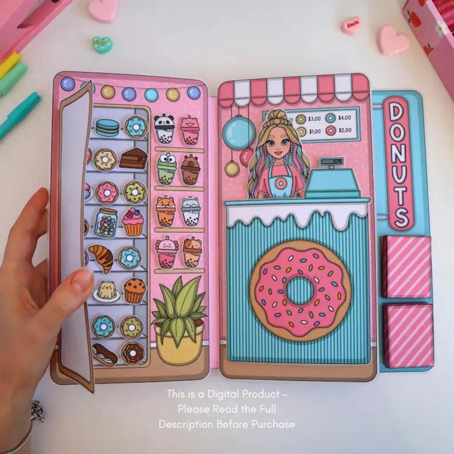 Art Craft 6 Year Old - Donut Shop Pretend Play Kit, DIY