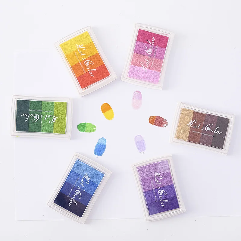 Stamping Ink Pad - 1PCS 4 colors Inkpad Ink stamp