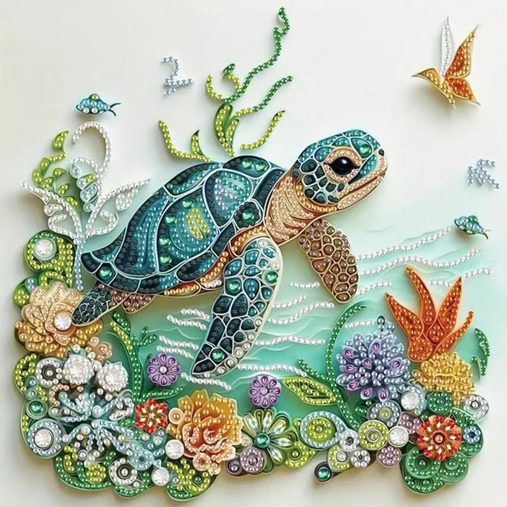 Art Craft Flower - Sea Turtle Animal Diamond Painting Kits