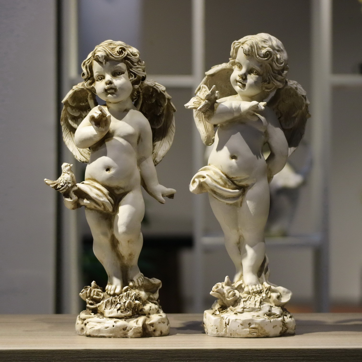 Unique Art Craft - Retro Resin Angel Figurine 29cm Home