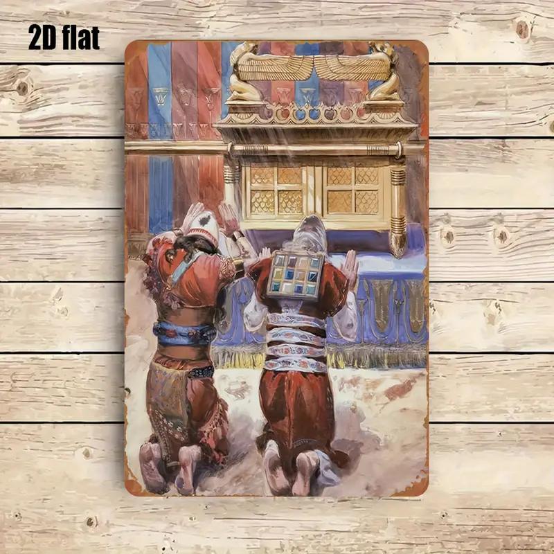 Art & Craft Kortingscode - CIFBUY Rustic Biblical Scene Metal Wall