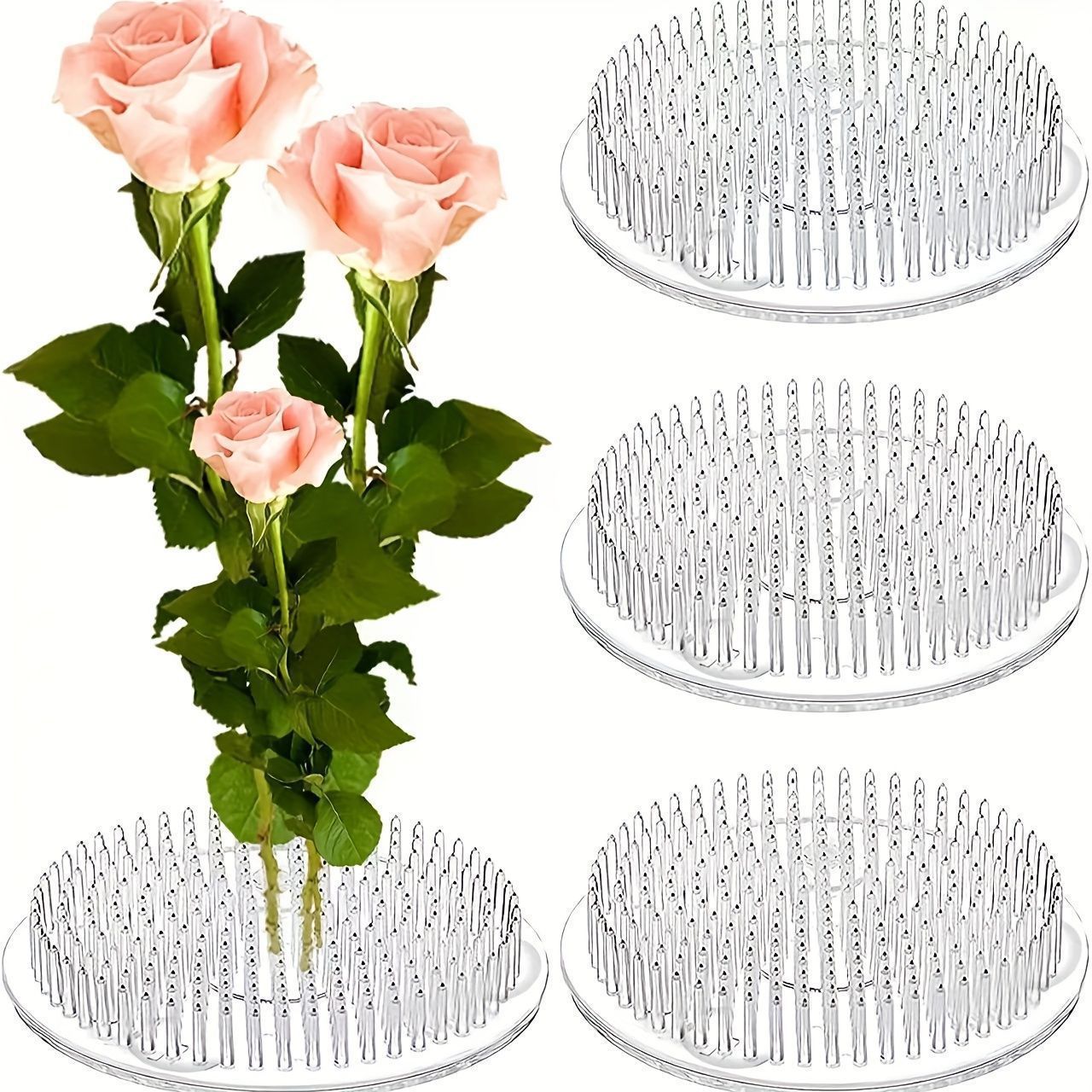 Art Craft Vase - Round Ikebana Stem Holder Suction Cup