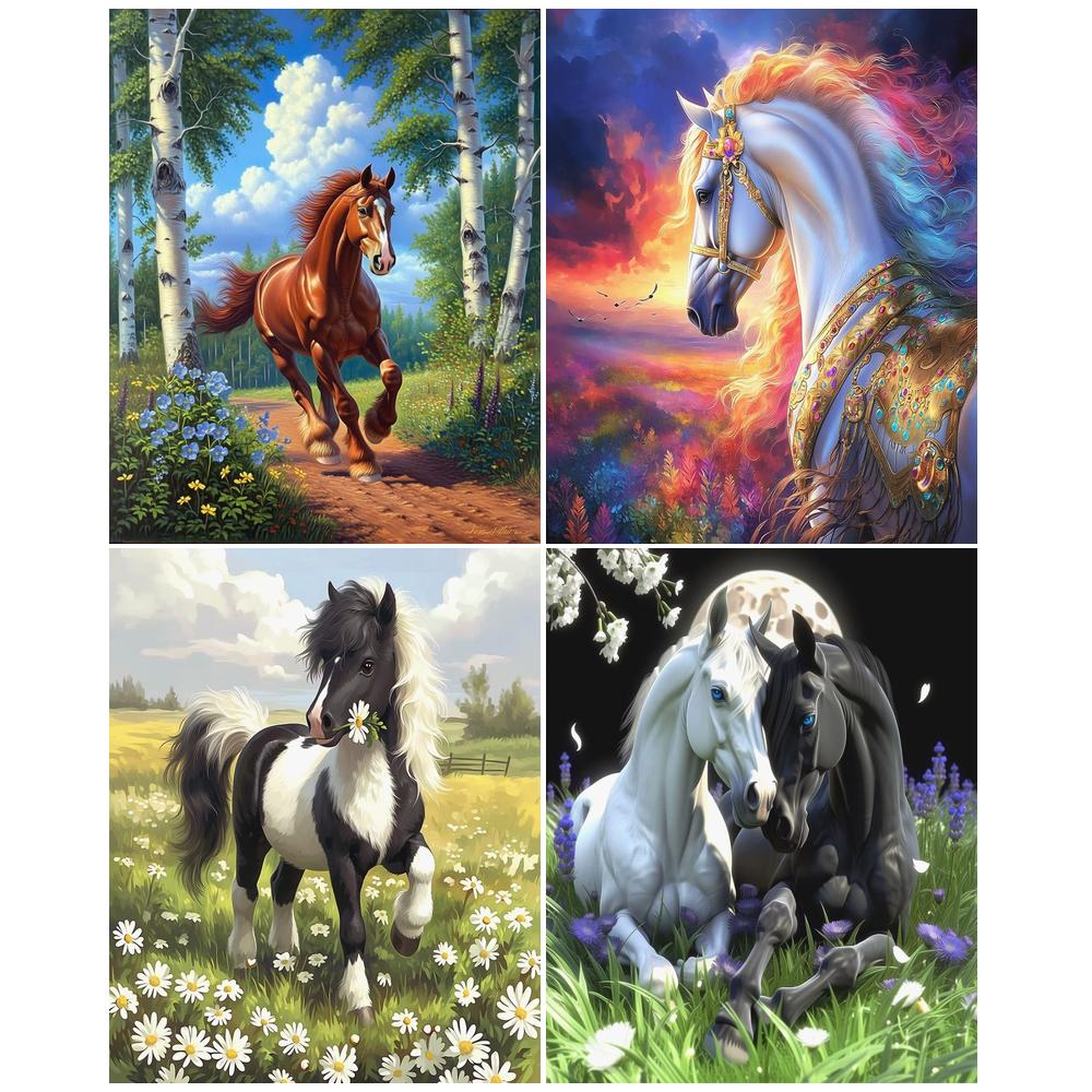 Art Craft Horse - GATYZTORY Horse Painting By Numbers Home