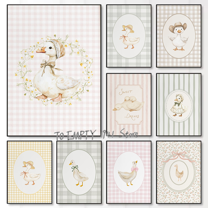 Art Craft Duck - Silly Little Goose Nursery Duck Gingham