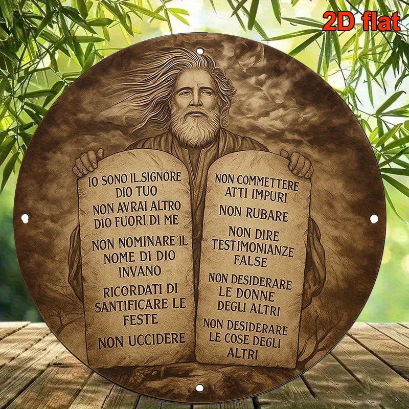 Art & Craft Kortingscode - CIFBUY Rustic Italian Moses 10 Commandments