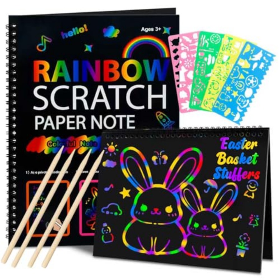 Art Craft 2 Year Olds - Scratch Paper Art Crafts Stocking Stuffers