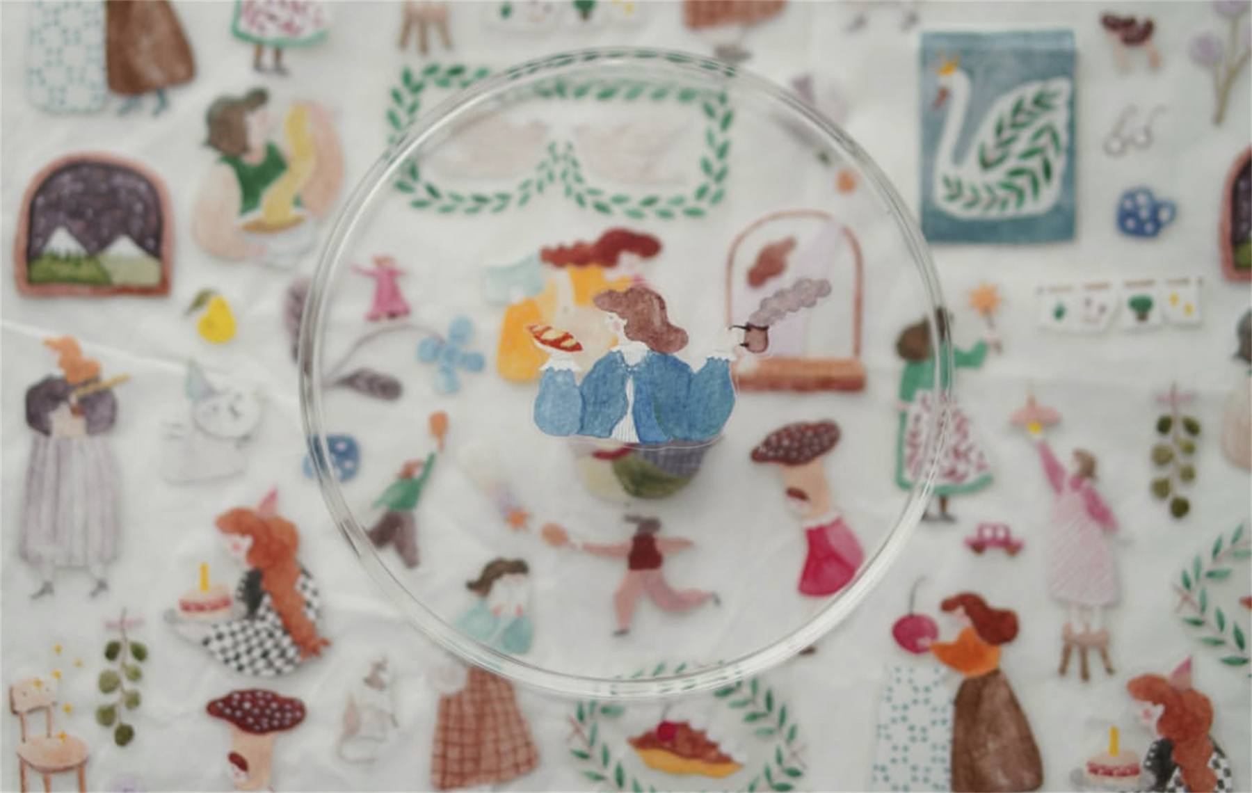 Washi Tape Rolls - 1 Loop Ivy Snow Vintage A