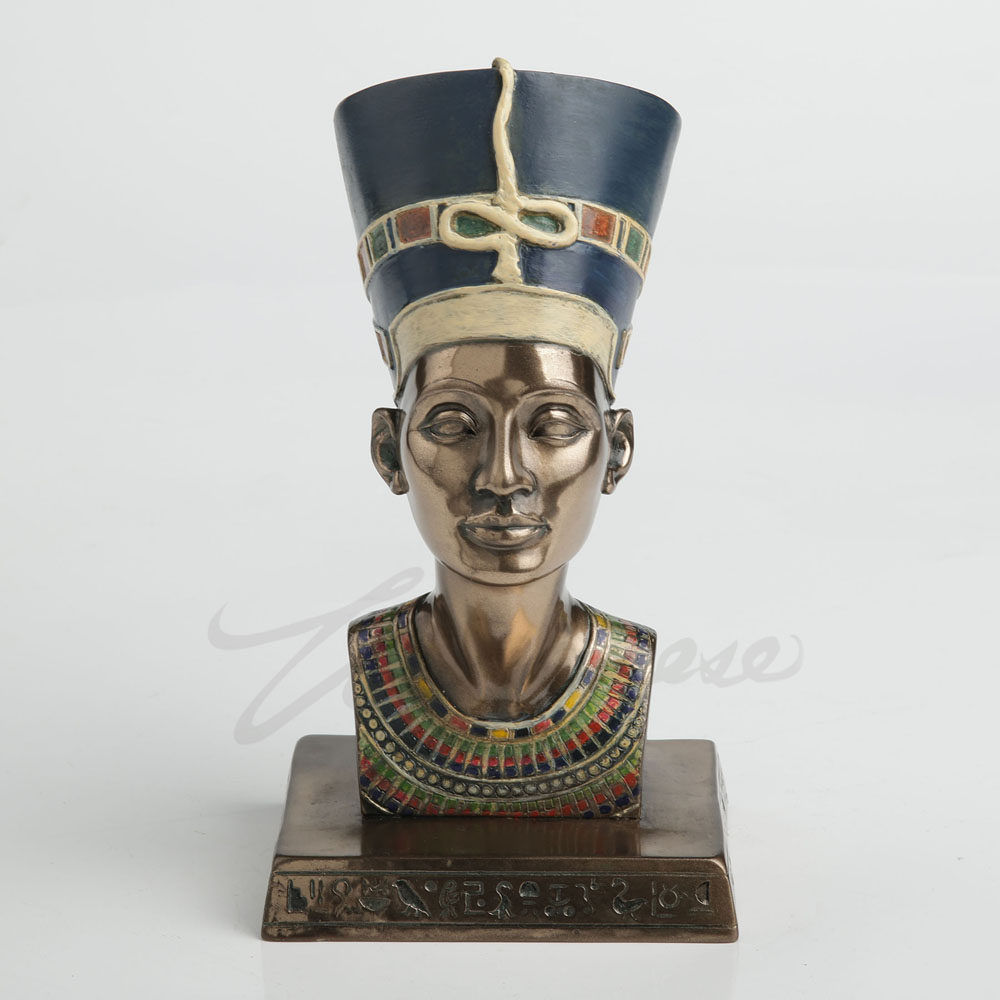 Queen Art Craft - Vintage Bronze Ancient Egyptian Queen Nefertiti