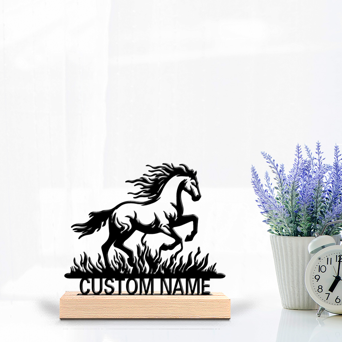 Art Craft Horse - 1pc Simple horse Customized Text Tin