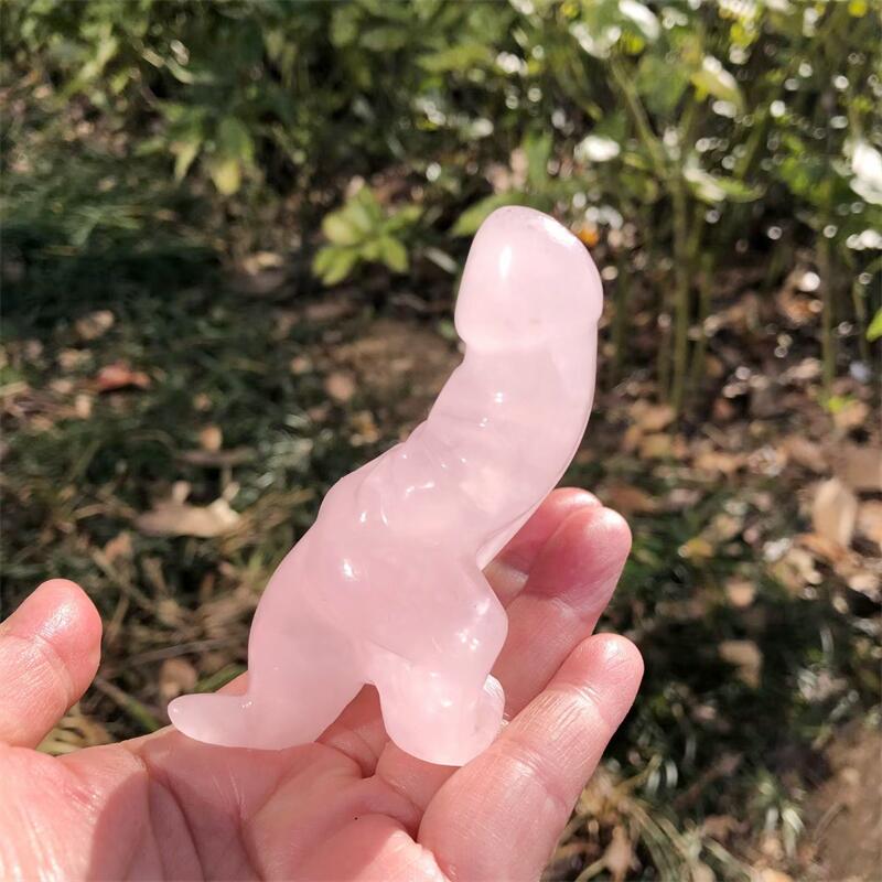 Unique Art Craft - 1PCS Natural Rose Quartz Cartoon Penis