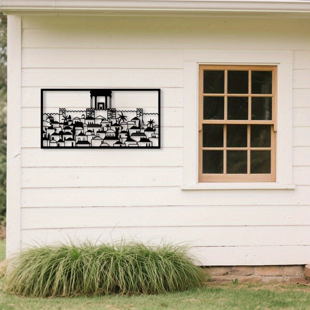 Art & Craft Kortingscode - CIFBUY Metal Wall Art Jerusalem Mural