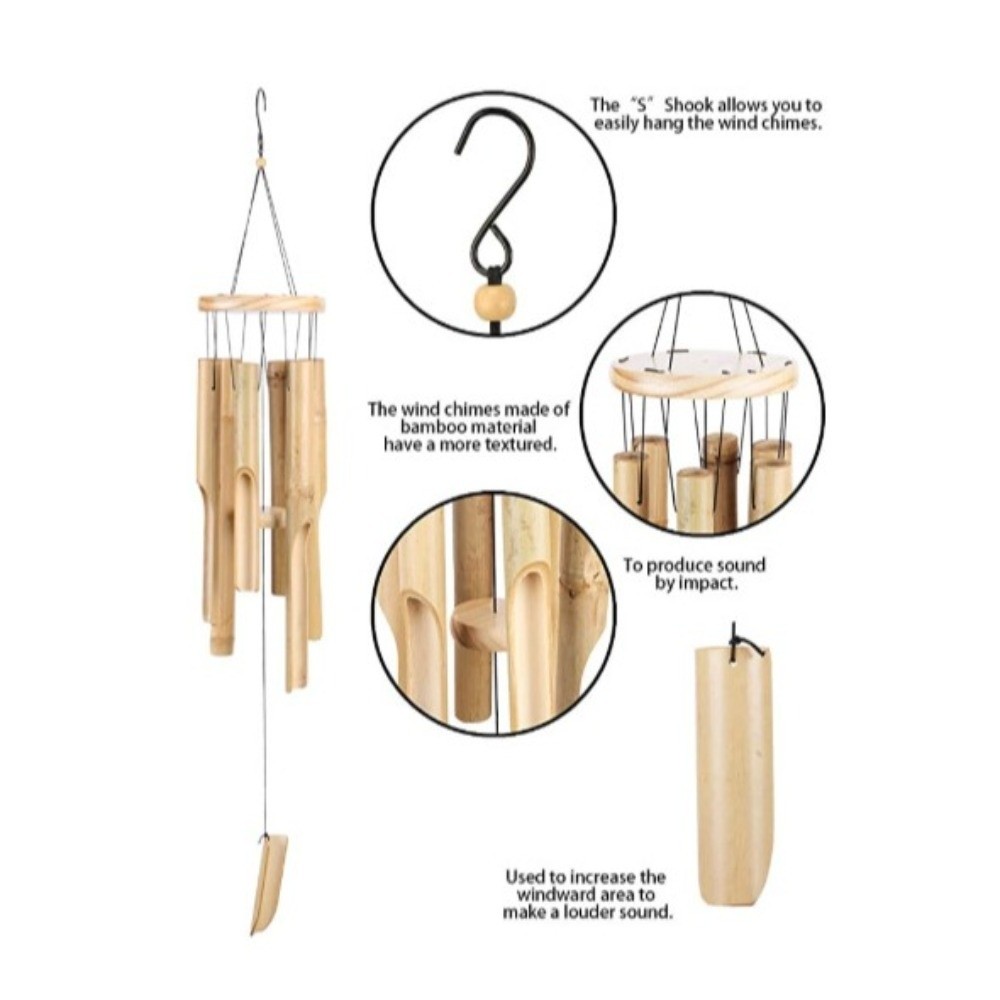 Retro 6 Tubes Bamboo Wind Chim - đánh giá và giá Art Craft Youtube