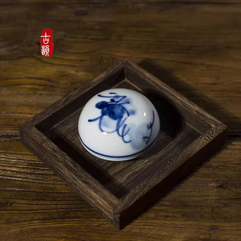 Hand-painted Chinese Ink Pad C - đánh giá và giá Stamping Ink Pad