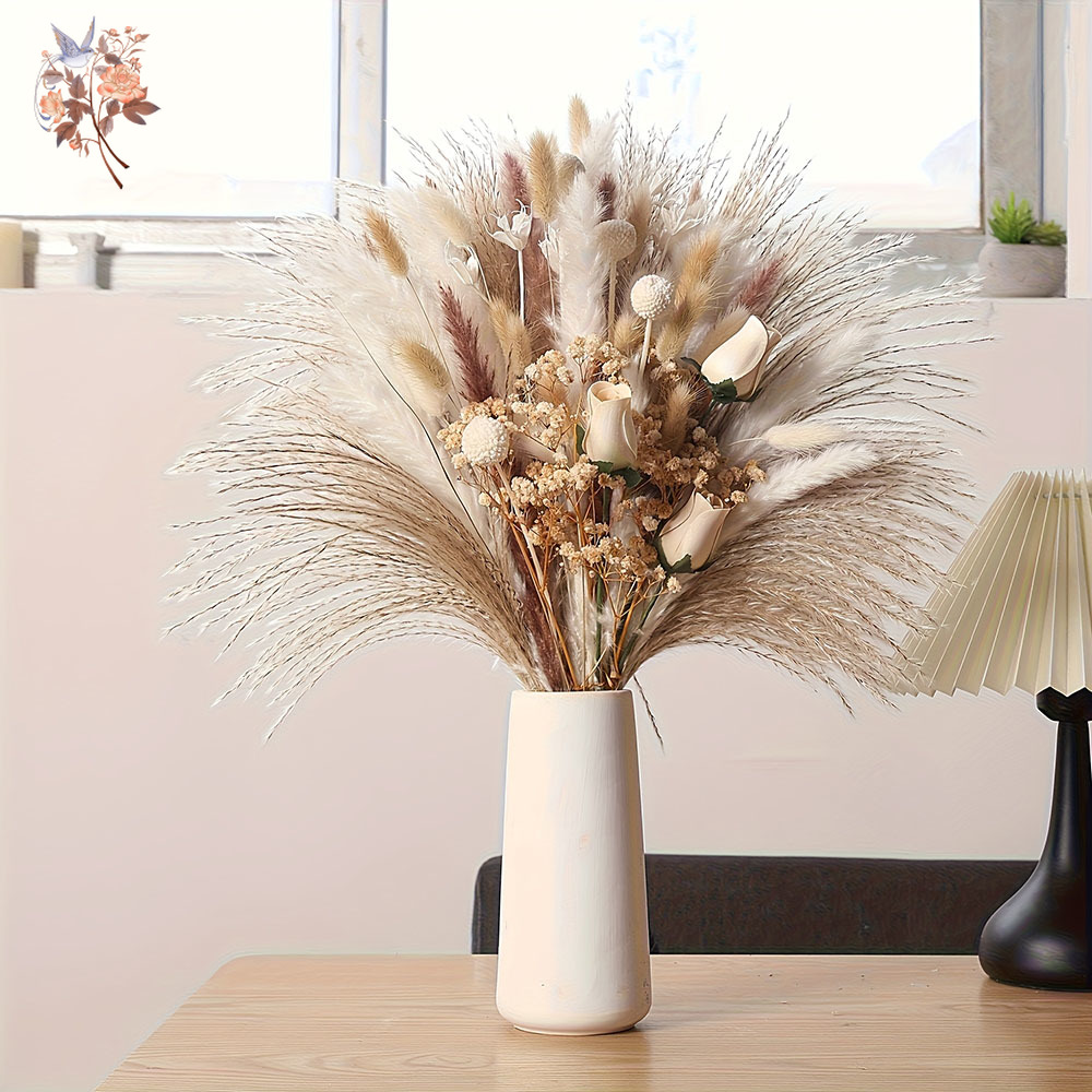 80Pcs Artificial Dried Flowers - đánh giá và giá Art Craft Vase