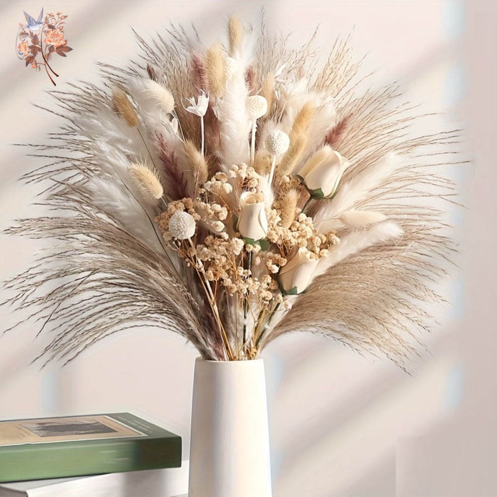 80Pcs Artificial Dried Flowers - đánh giá và giá Art Craft Vase