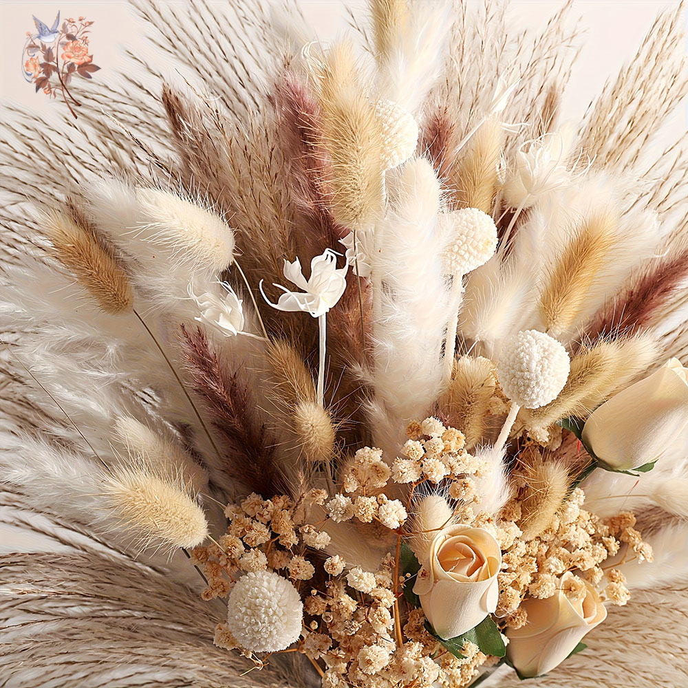 80Pcs Artificial Dried Flowers - đánh giá và giá Art Craft Vase