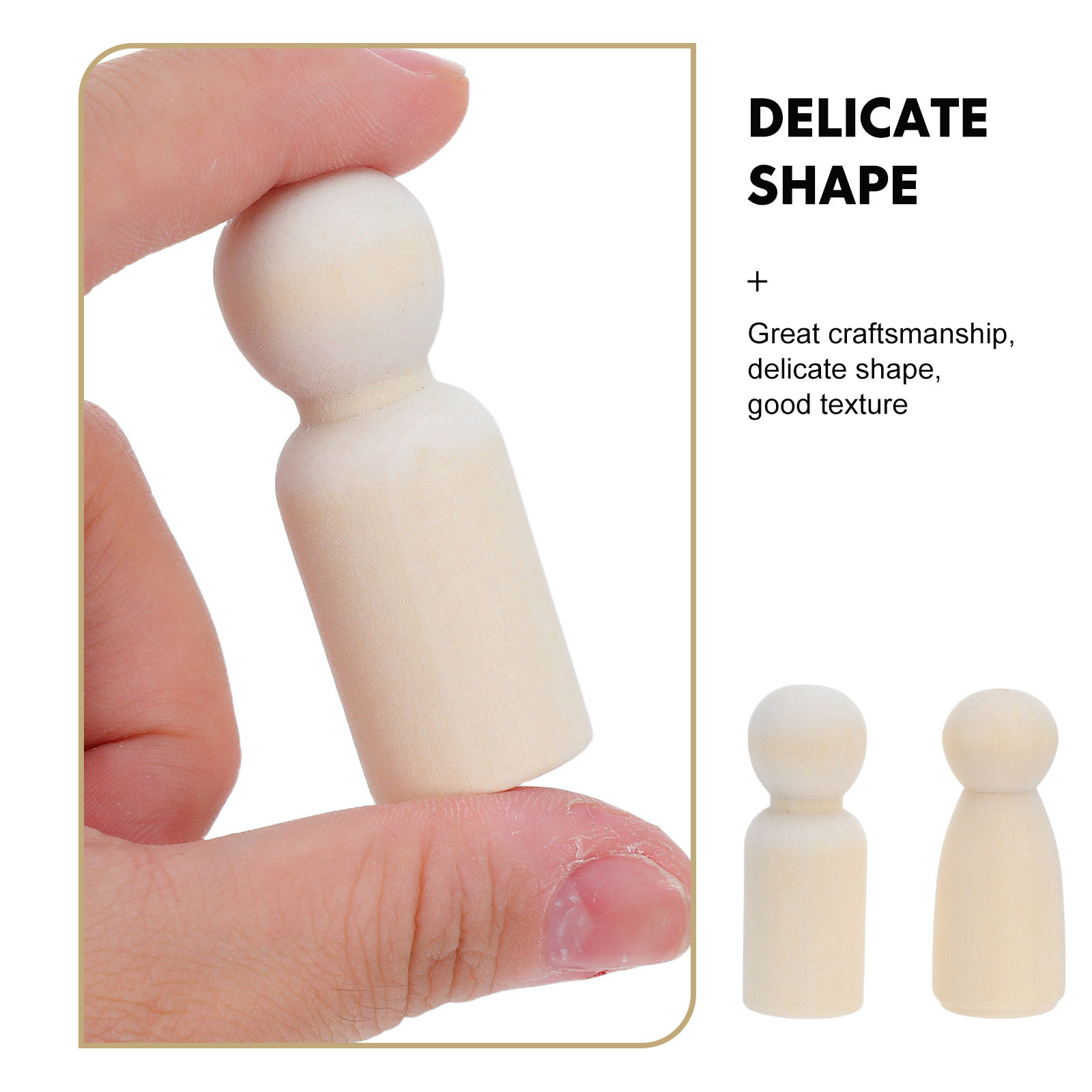 40Pcs Blank Wooden Peg People  - đánh giá và giá Art Craft Project