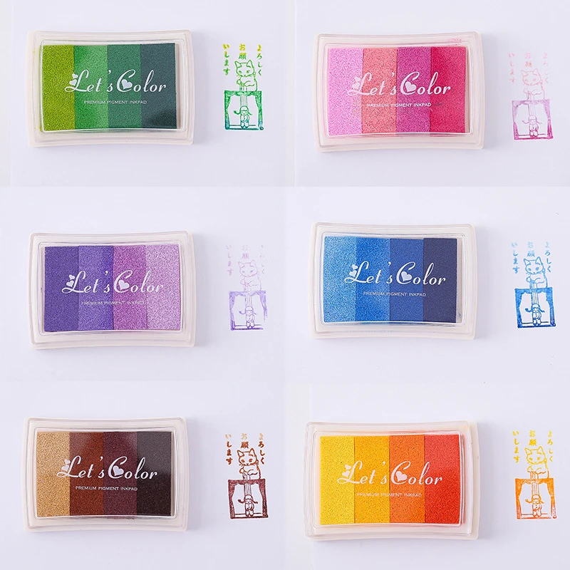 1PCS 4 colors Inkpad Ink stamp - đánh giá và giá Stamping Ink Pad