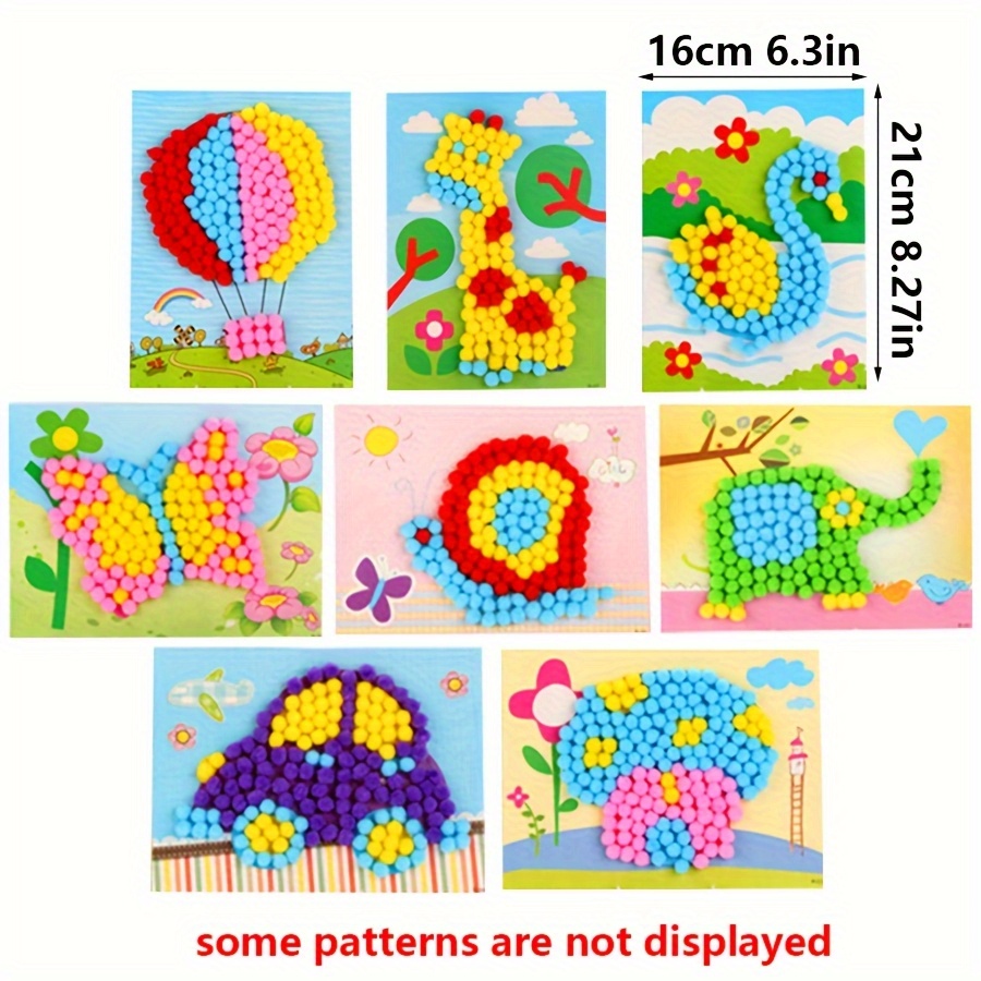 2pcs 16x21cm Colorful Pom-Pom  - đánh giá và giá Unique Art Craft