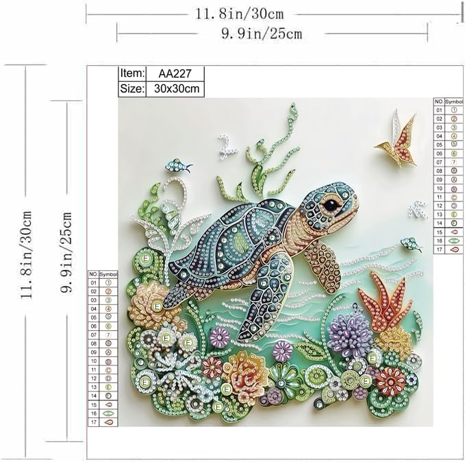 Sea Turtle Animal Diamond Pain - đánh giá và giá Art Craft Flower
