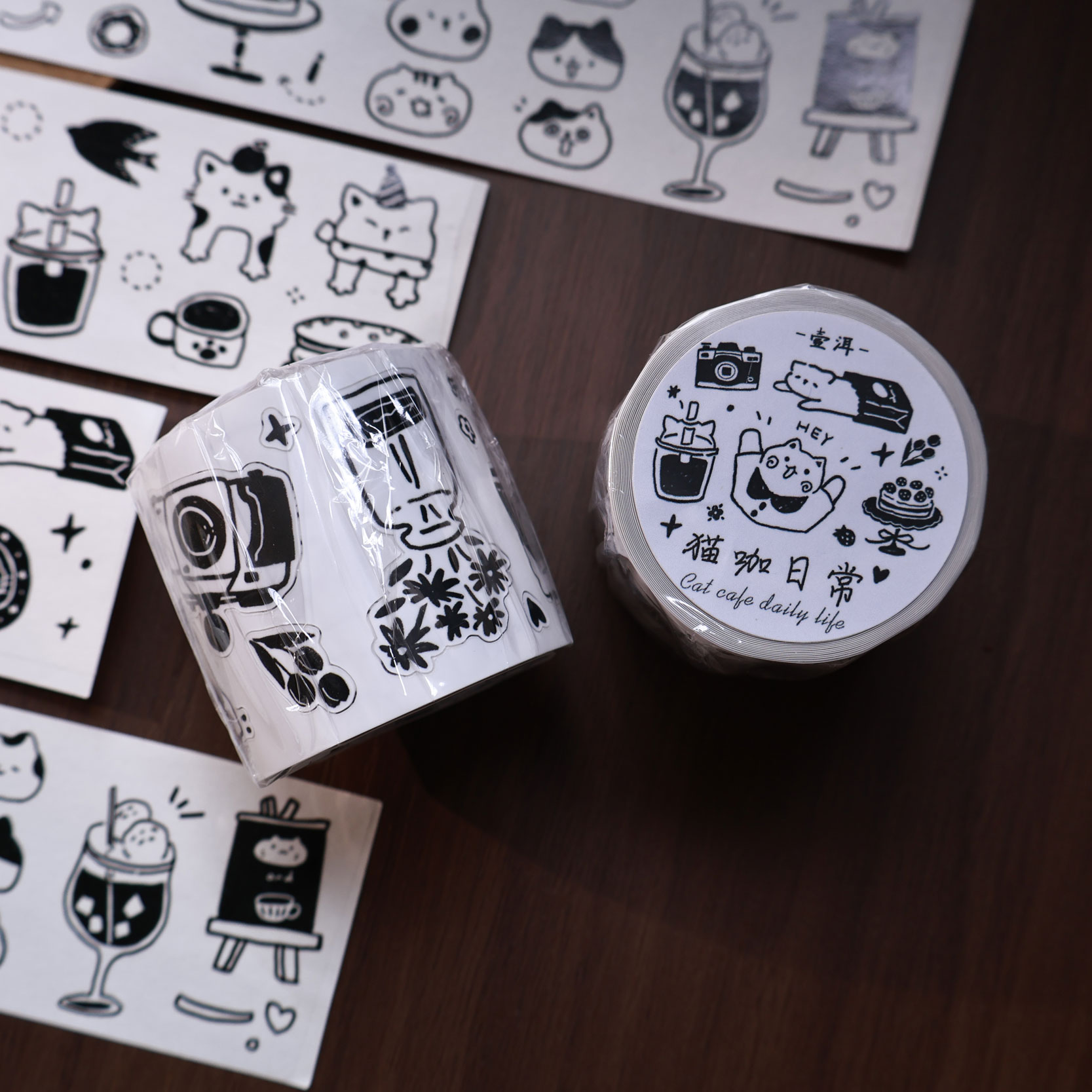 YiEr Studio Vintage Daily Cat' - đánh giá và giá Washi Tape Rolls