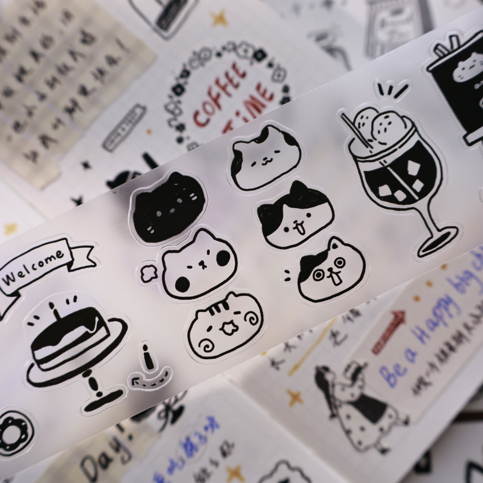 YiEr Studio Vintage Daily Cat' - đánh giá và giá Washi Tape Rolls