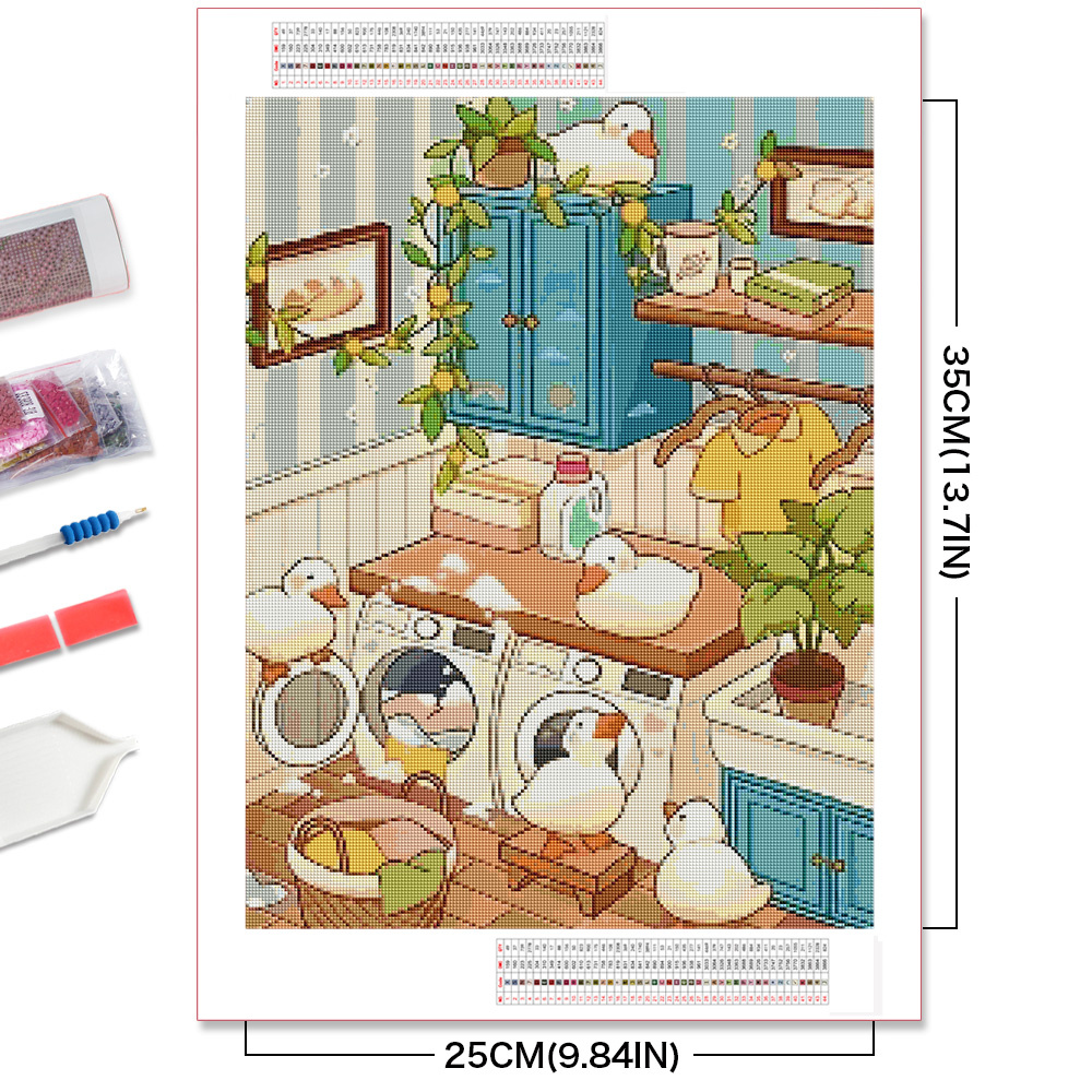 EverShine Full Square Round Di - đánh giá và giá Art Craft Duck