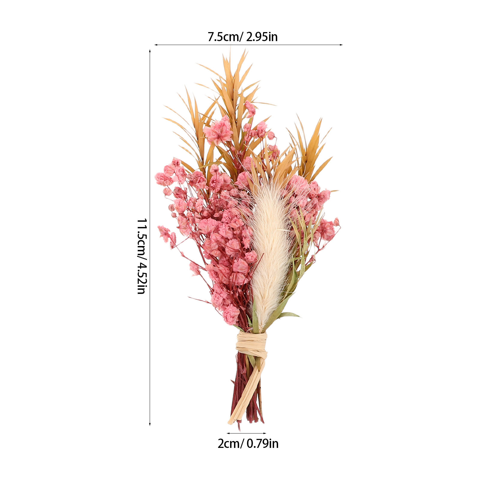 3Pcs Mini Dried Floral Bouquet - đánh giá và giá Art Craft Vase