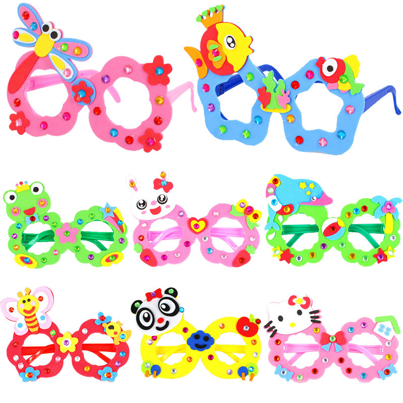 4 Cái/bộ Trẻ Em EVA Tự Làm Kim - đánh giá và giá Art Craft Glasses Frames