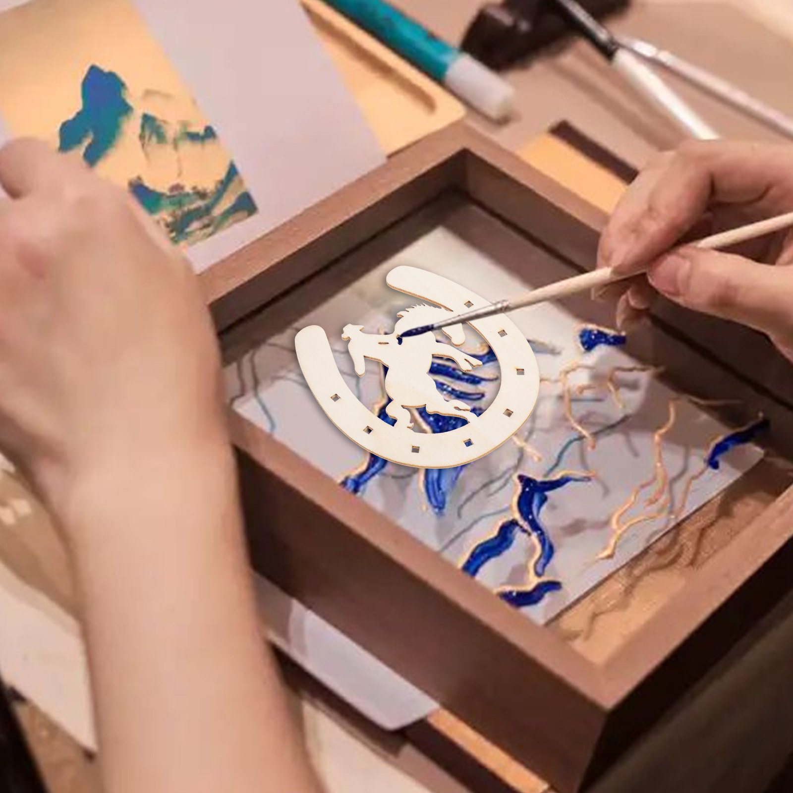 20pcs Wooden Horseshoe Cutouts - đánh giá và giá Art Craft Horse