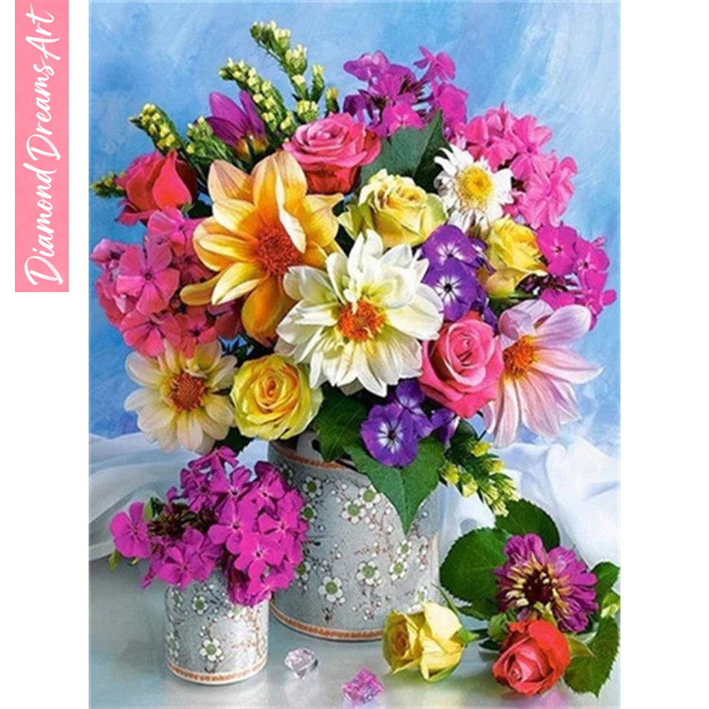 Full Diamond Mosaic Flower 5D  - đánh giá và giá Art Craft Flower