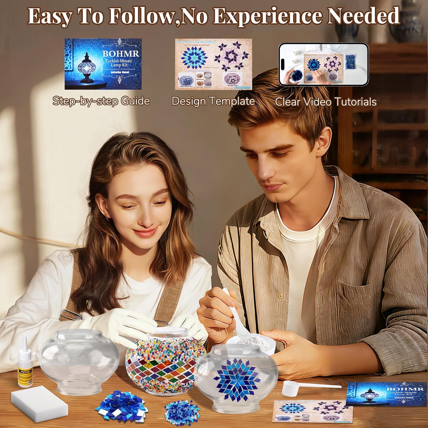 DIY 3 Globe Turkish Mosaic Lam - đánh giá và giá Art Craft Usa