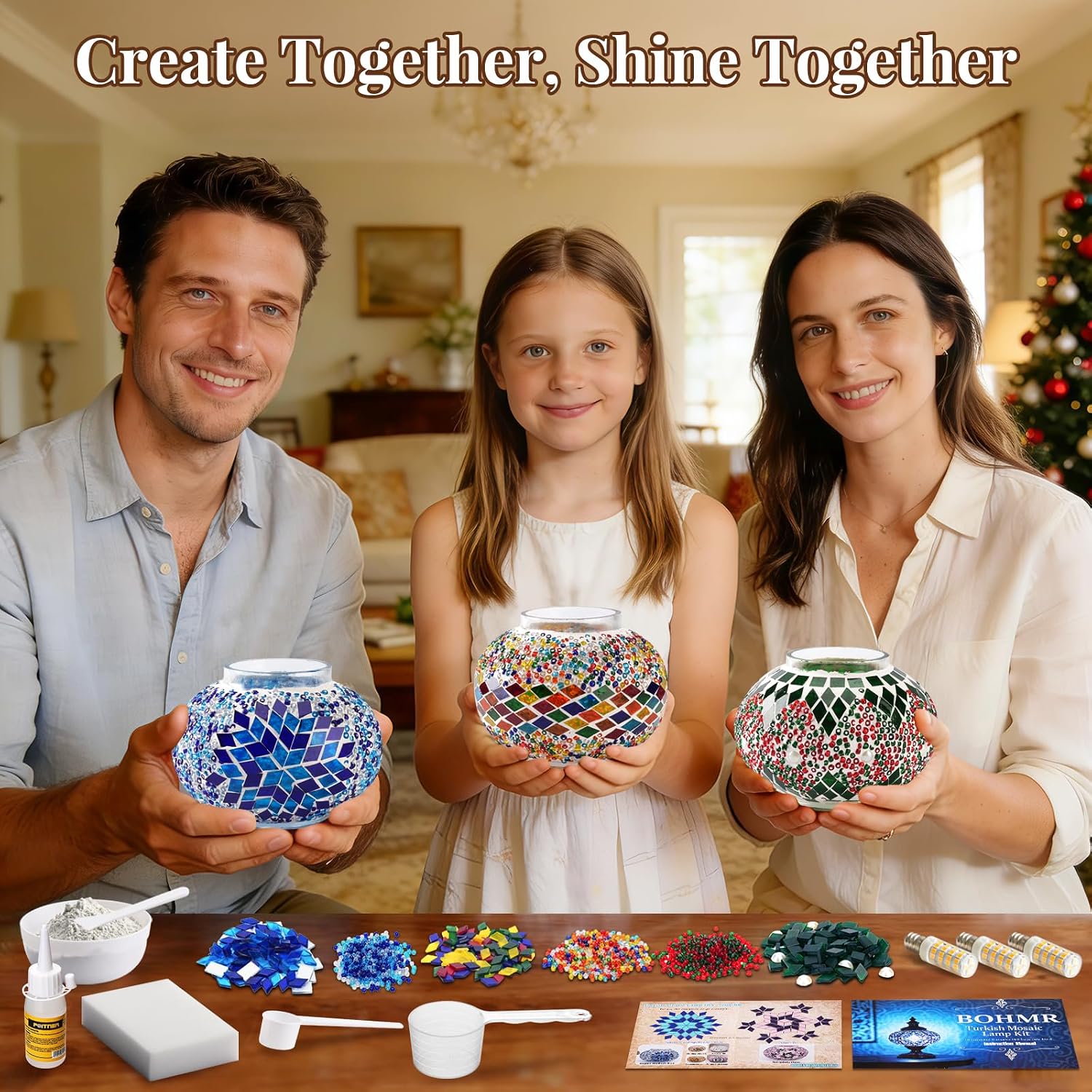 DIY 3 Globe Turkish Mosaic Lam - đánh giá và giá Art Craft Usa