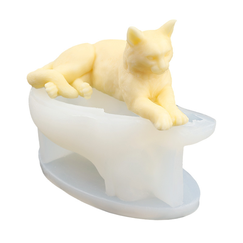 Creative Lying Cat Silicone Mo - đánh giá và giá Art Craft Horse