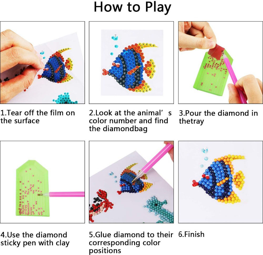 5D Tranh Gắn Đá Dán Bộ Dụng Cụ - đánh giá và giá Art Craft 6 Year Old