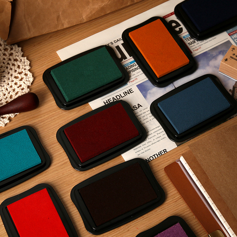 12 Colors Vintage Solid Color  - đánh giá và giá Stamping Ink Pad