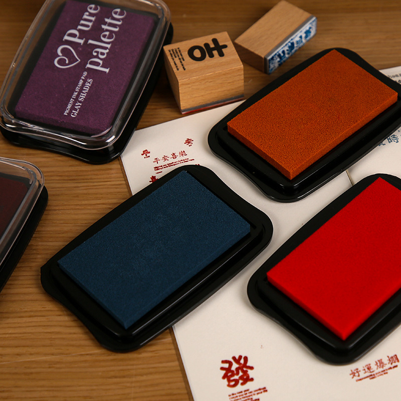 12 Colors Vintage Solid Color  - đánh giá và giá Stamping Ink Pad
