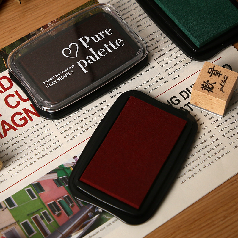 12 Colors Vintage Solid Color  - đánh giá và giá Stamping Ink Pad