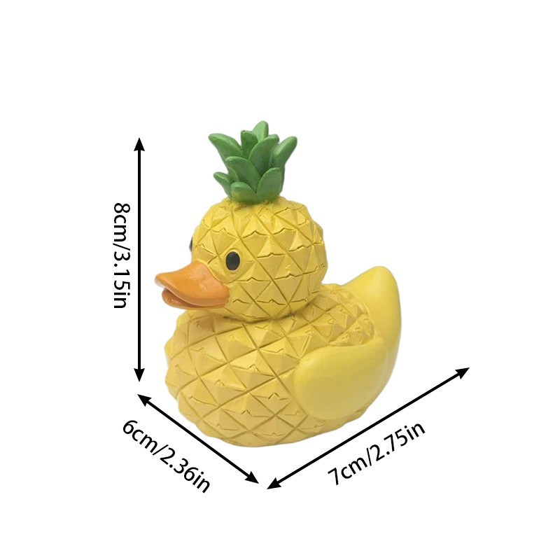 Pineapple Duck Resin Figurine, - đánh giá và giá Art Craft Duck