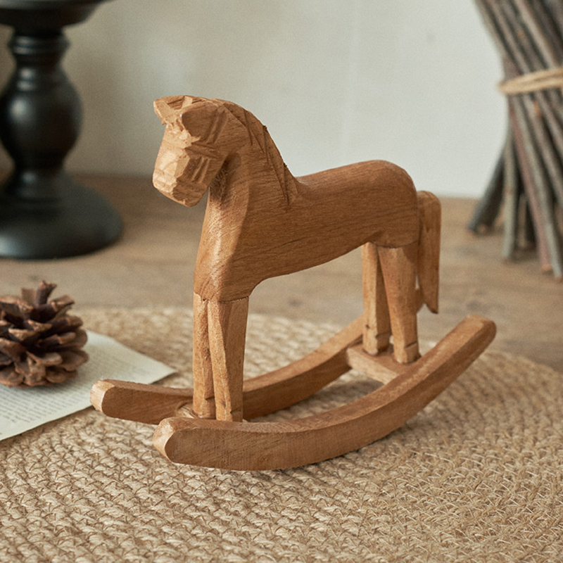 1Pcs Wooden Crafts Rocking Hor - đánh giá và giá Art Craft Horse