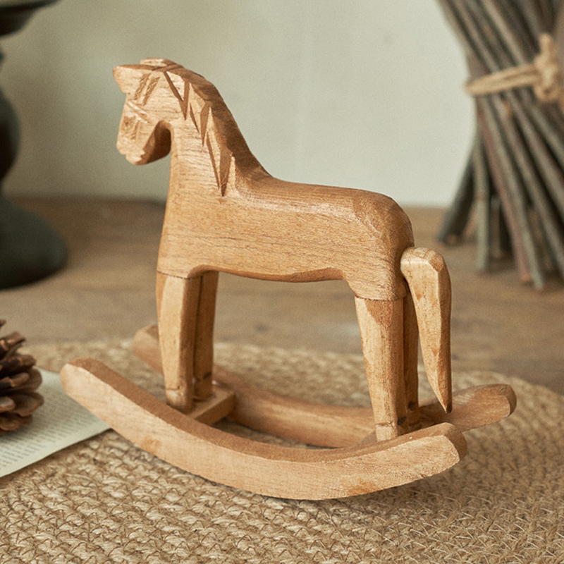1Pcs Wooden Crafts Rocking Hor - đánh giá và giá Art Craft Horse