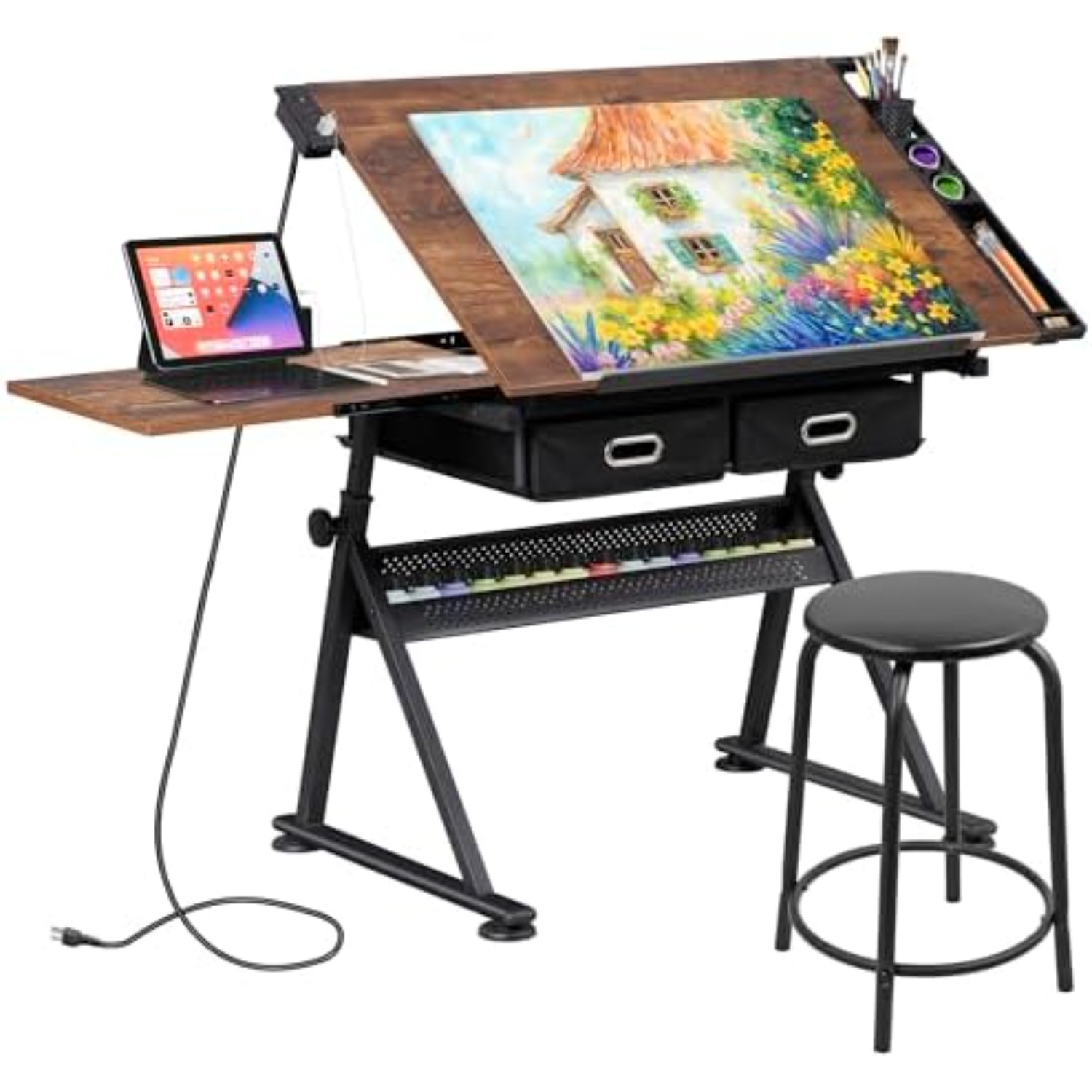 Adjustable Drafting Table with - đánh giá và giá Art Craft Usa