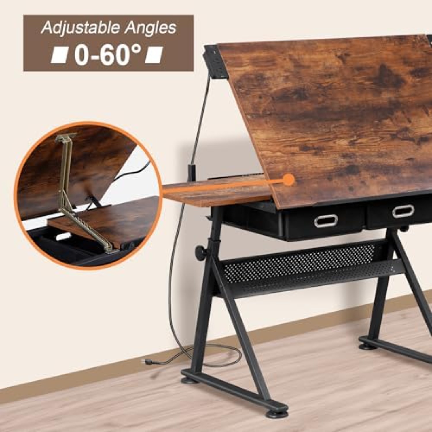 Adjustable Drafting Table with - đánh giá và giá Art Craft Usa