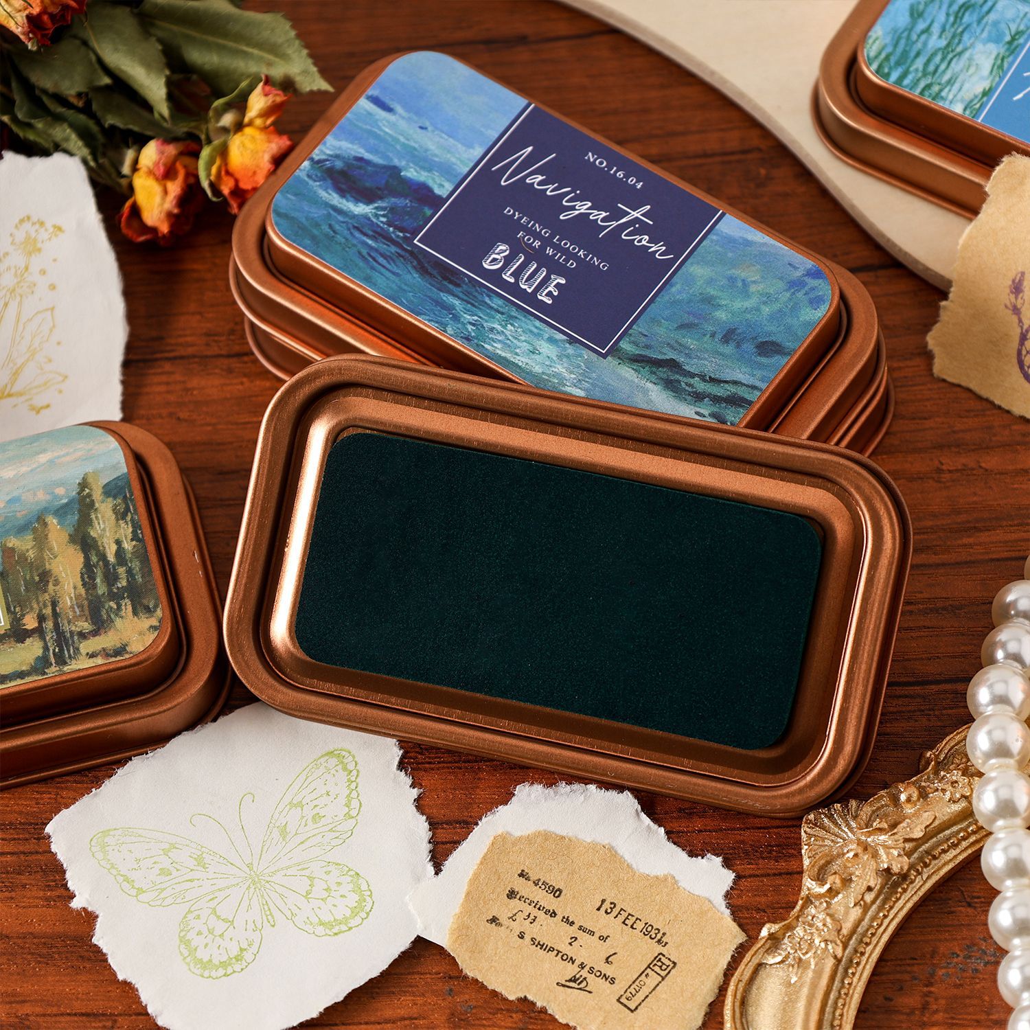 1 Iron Box Color Ink Sponge St - đánh giá và giá Stamping Ink Pad