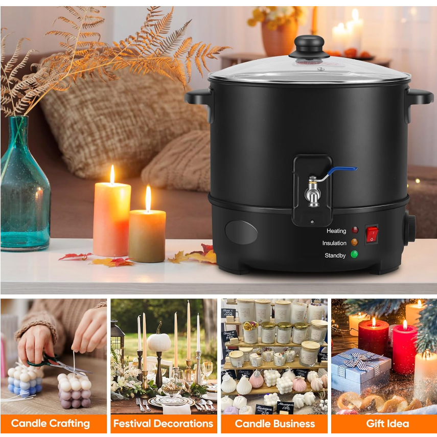 EU US Plug Electric Melting Ca - đánh giá và giá Candle Making Wax