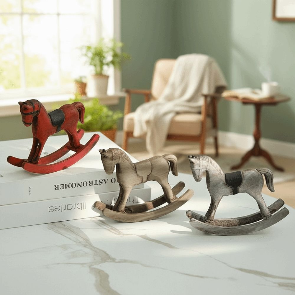 Creative Design Wooden Horse W - đánh giá và giá Art Craft Horse