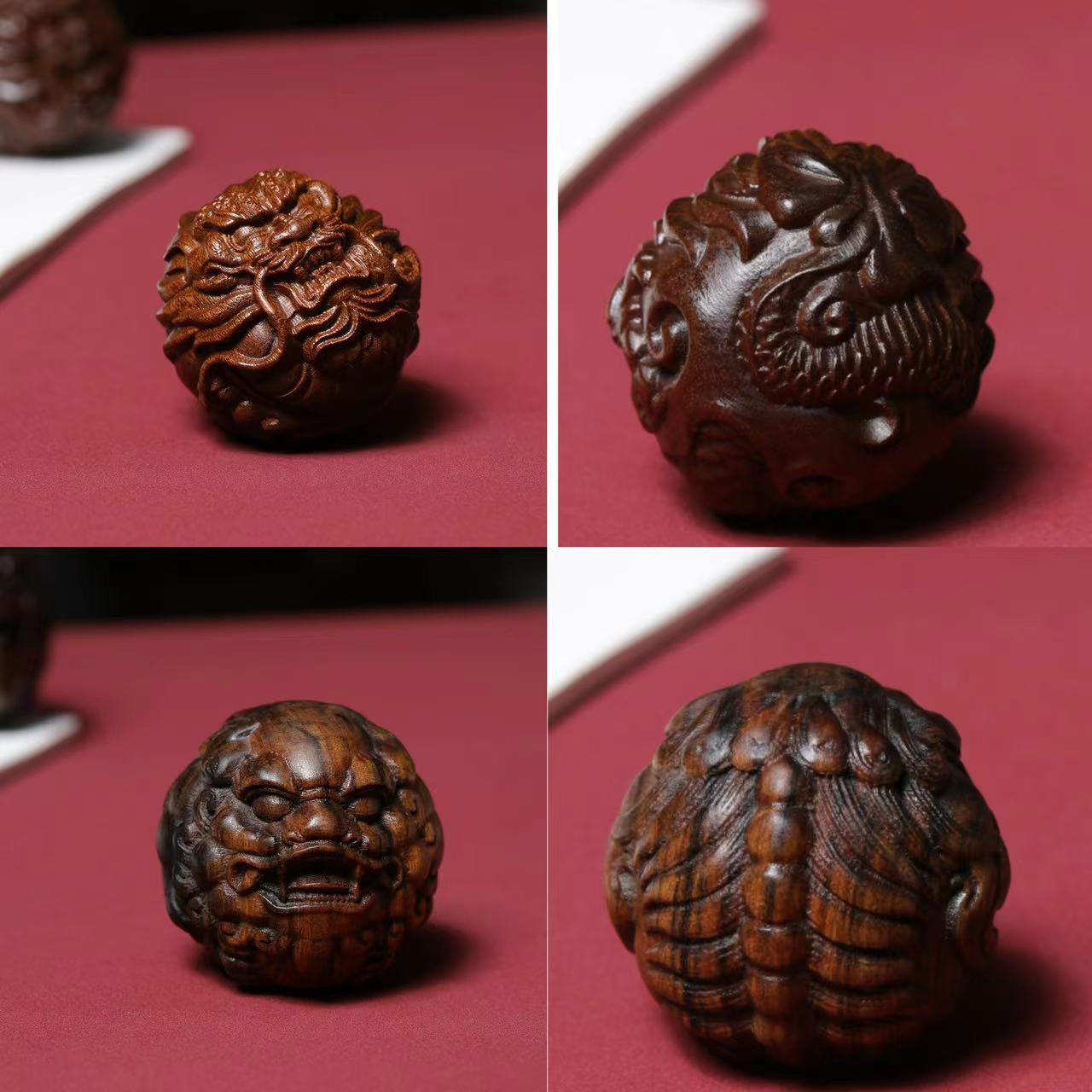 2 Pcs Wood Carved Pixiu Dragon - đánh giá và giá Art Craft 2 Year Olds