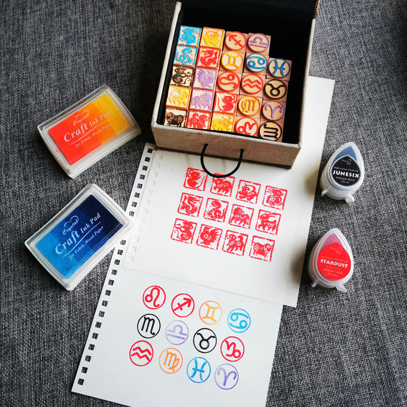 DIY Twelve Zodiac Seals Twelve - đánh giá và giá Stamping Ink Pad