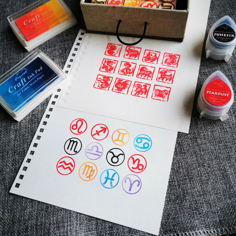 DIY Twelve Zodiac Seals Twelve - đánh giá và giá Stamping Ink Pad