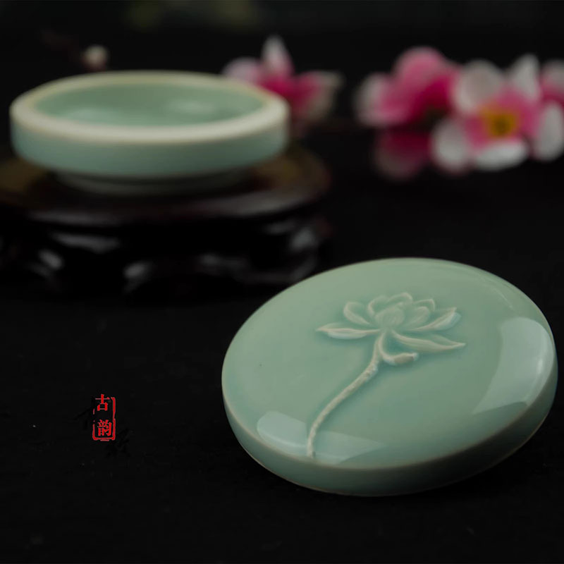 Antique Style Celadon Ceramic  - đánh giá và giá Stamping Ink Pad